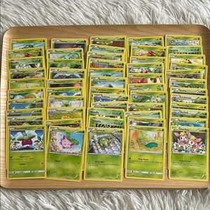 70 Green Pokemon Trading Card Collection, energies, characters, online codes